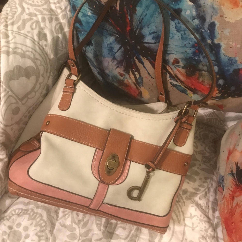 $89 B.O.C | Vandenburg tote pink colorblock faux leather shoulder bag purse